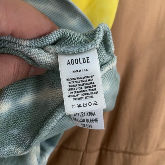 Agolde Tie Dye Balloon Sleeve Sweatshirt - Picture 5 of 7